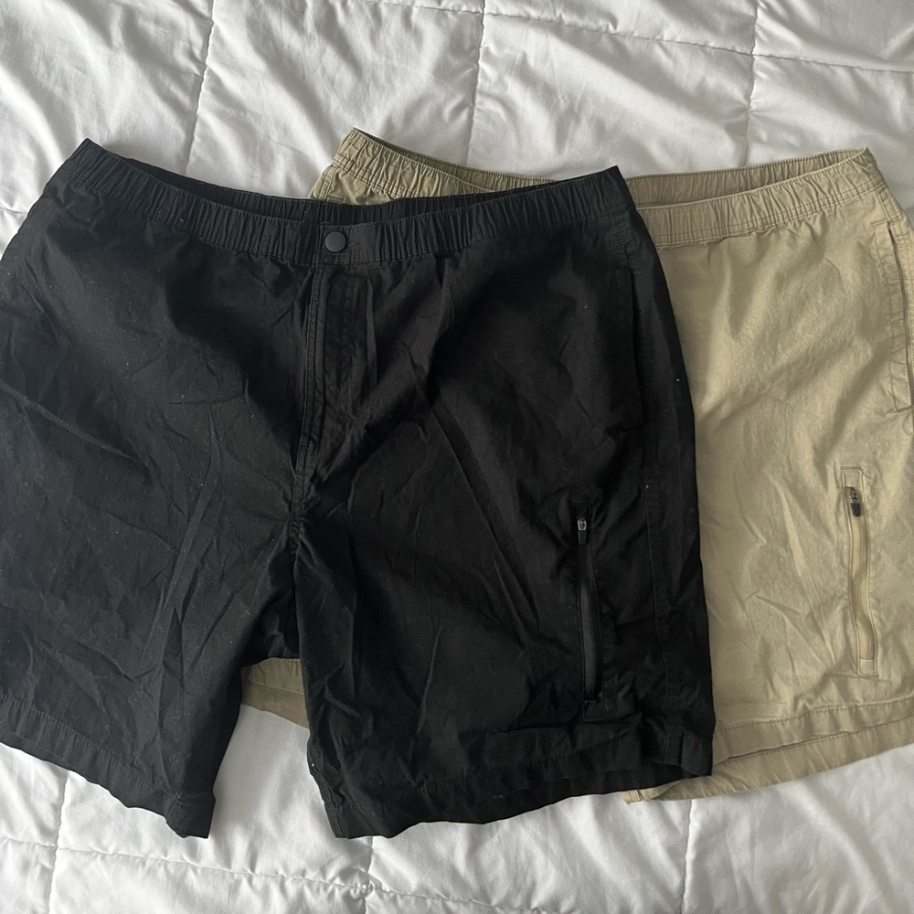 George Shorts Bundle (XXL, Waist 44-48) – Tan and Black, Lightly Worn